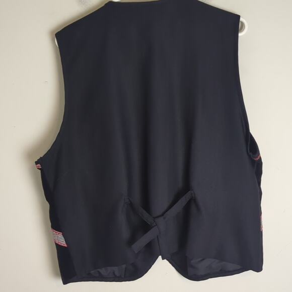 Vintage Velvet Embroidered Patchwork Holiday Vest Women's Size Extra Large - Picture 5 of 8